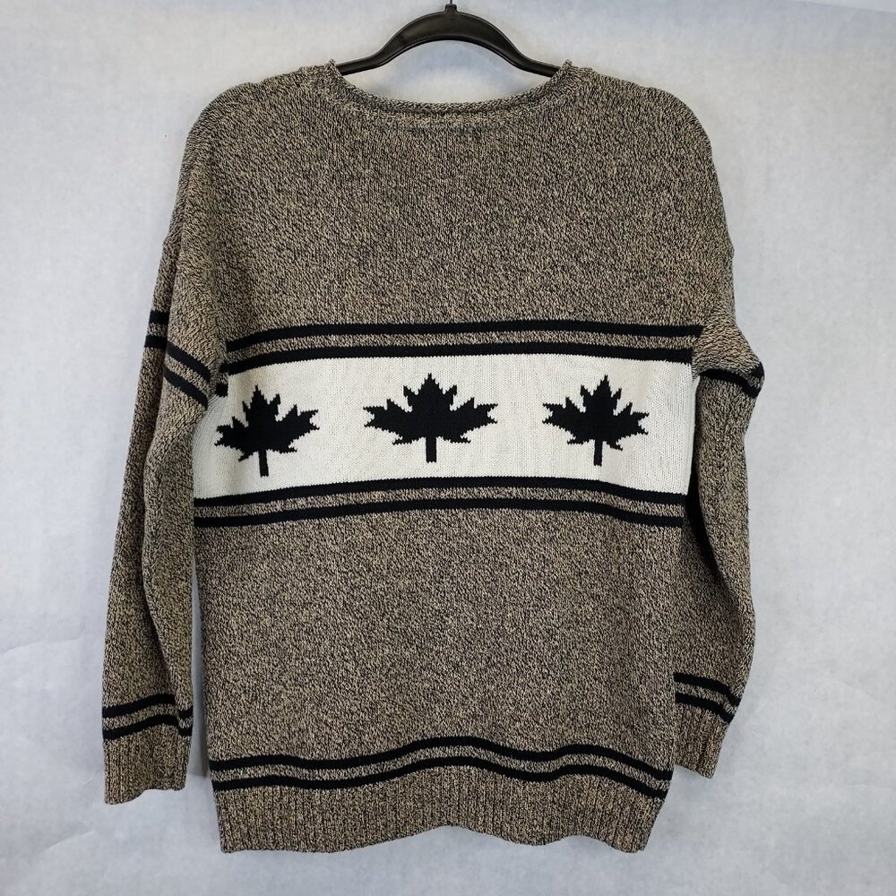 Cotton Country Parkhurst Henley Sweater Women S Knit Canada Maple Preppy Cabin - Picture 7 of 13